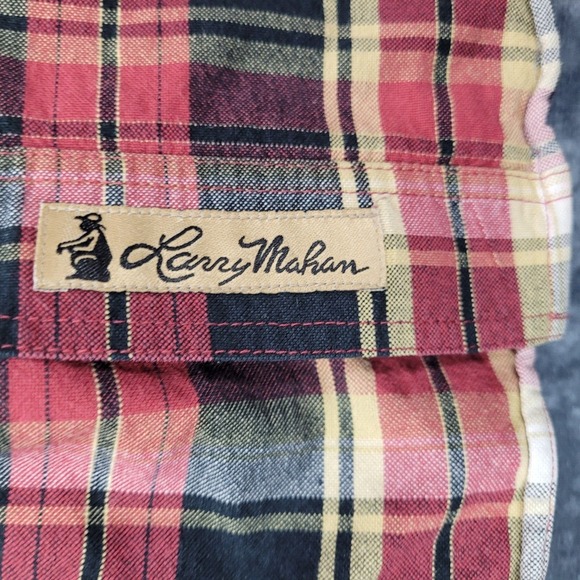 Larry Mahan Cowboy Collection Mens Shirt SZ M Multi Color Plaid Long Sleeve - Picture 3 of 11